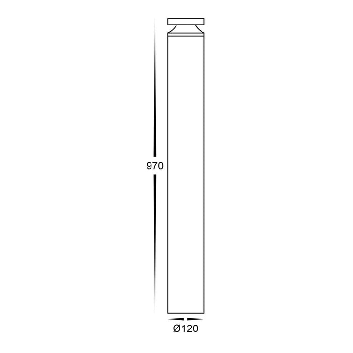 Havit NORAY - 12W TRI Colour Black LED Bollard Light IP65 24V DC DRIVER REQUIRED-Havit Lighting-Ozlighting.com.au