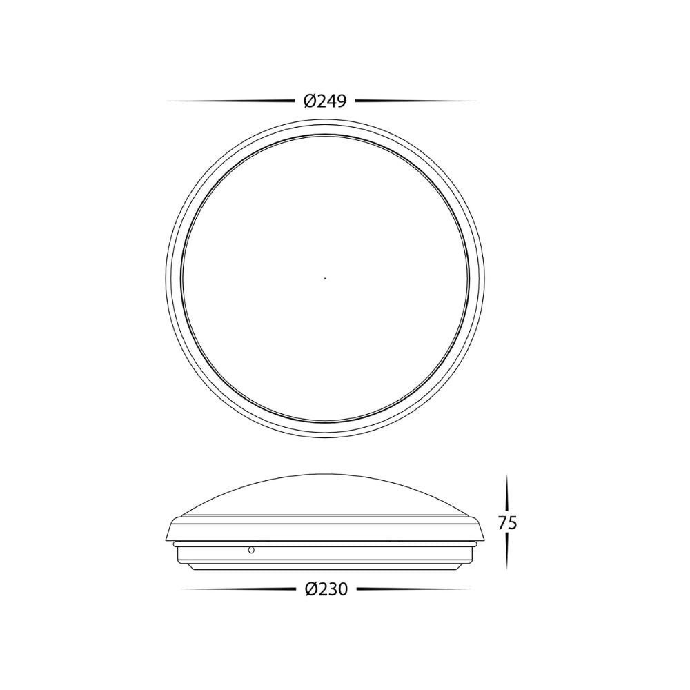 Havit OSTRON - LED Ceiling Mounted Oyster Light-Havit Lighting-Ozlighting.com.au