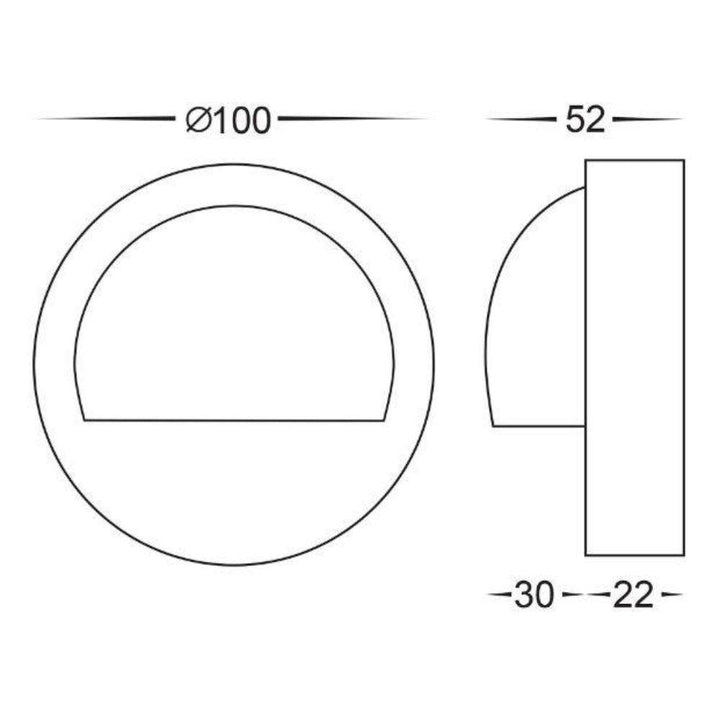 Havit PINTA - G4 12V DC Exterior Eyelid Surface Mount Steplight IP65 - DRIVER REQUIRED-Havit Lighting-Ozlighting.com.au