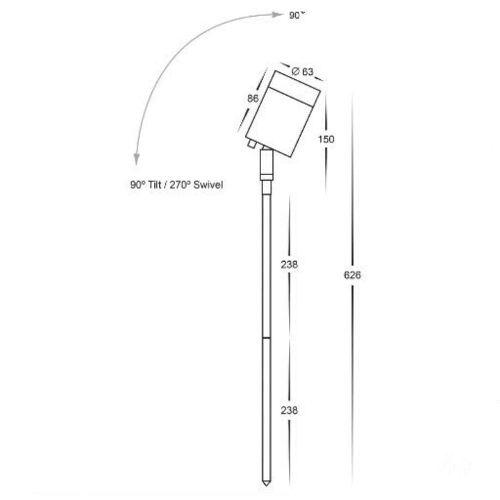 Havit POINTE - Adjustable Exterior Garden Spike Light 12V DRIVER REQUIRED-Havit Lighting-Ozlighting.com.au