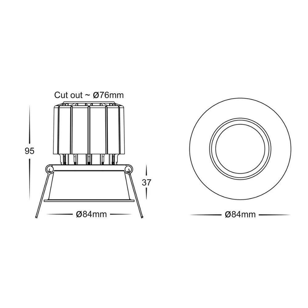 Havit PRIME - 12W LED Tri-Colour Dimmable Mini 84mm Deepset Downlight IP54-Havit Lighting-Ozlighting.com.au