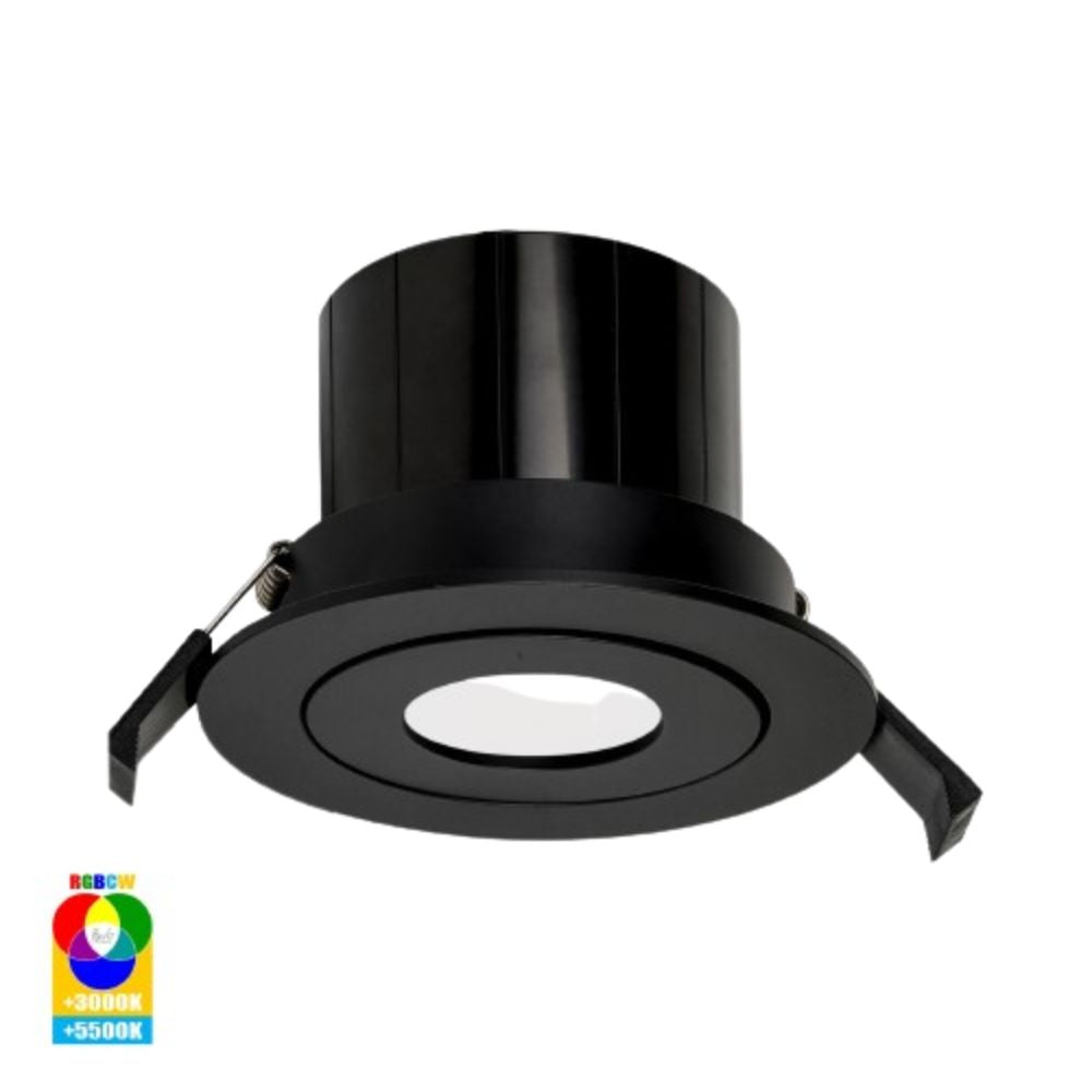 Havit PRIME-SMART - 12W LED Tilt Flat 105mm Smart Wi-Fi RGBCW+CCT Tuneable Downlight IP54-Havit Lighting-Ozlighting.com.au