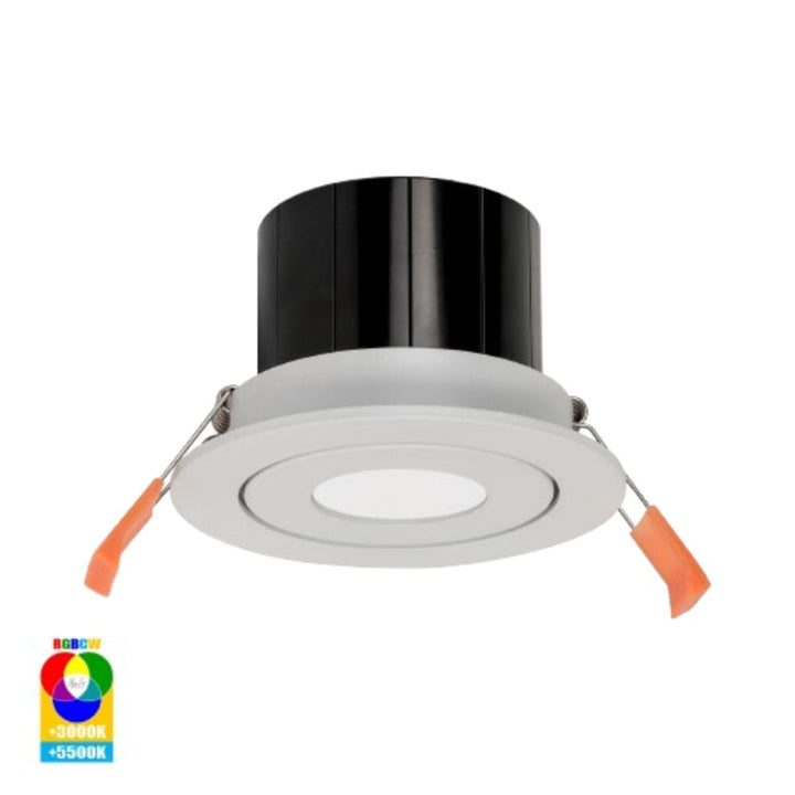 Havit PRIME-SMART - 12W LED Tilt Flat 105mm Smart Wi-Fi RGBCW+CCT Tuneable Downlight IP54-Havit Lighting-Ozlighting.com.au