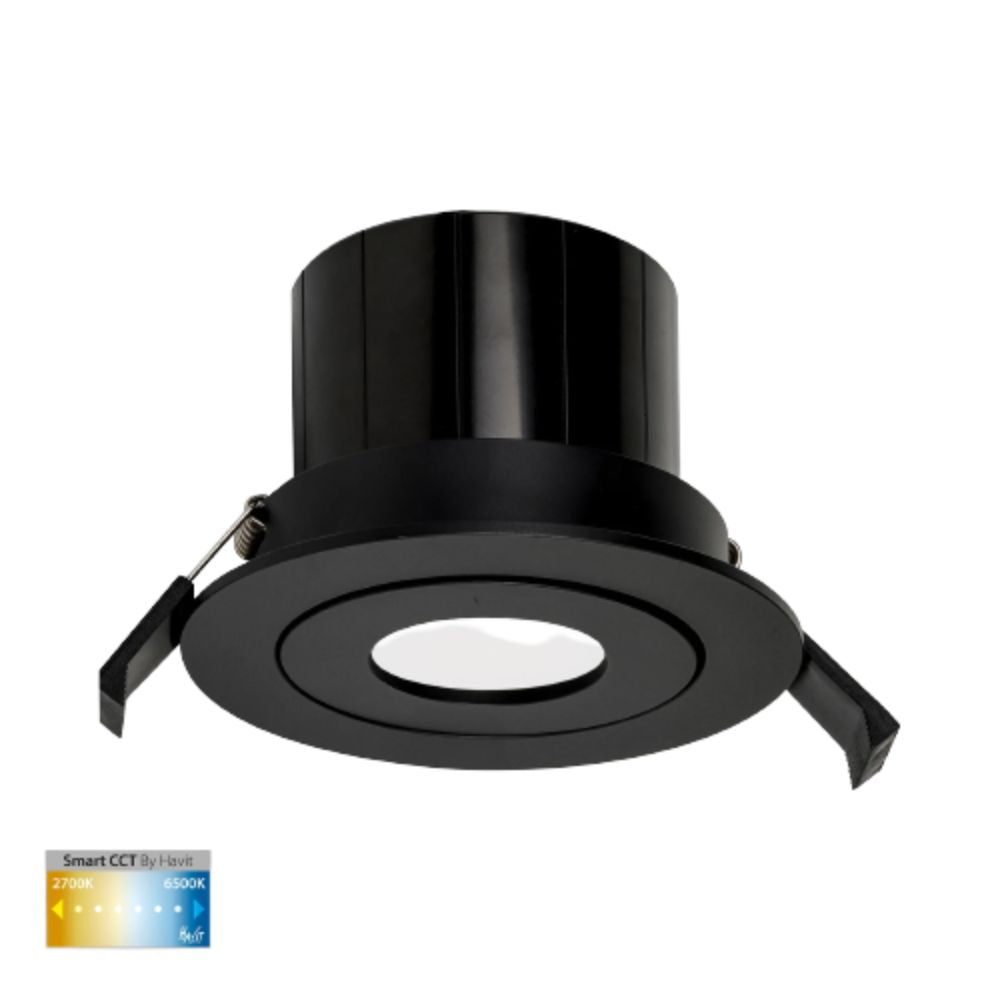 Havit PRIME-SMART - 12W LED Tilt Flat 105mm Smart Wi-Fi White CCT Tuneable Downlight IP54-Havit Lighting-Ozlighting.com.au