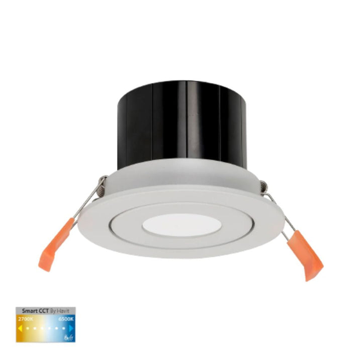 Havit PRIME-SMART - 12W LED Tilt Flat 105mm Smart Wi-Fi White CCT Tuneable Downlight IP54-Havit Lighting-Ozlighting.com.au