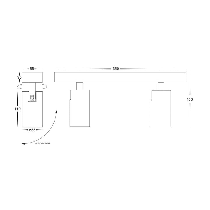 Havit REVO - 8W LED Single/Double Spot Light IP20-Havit Lighting-Ozlighting.com.au