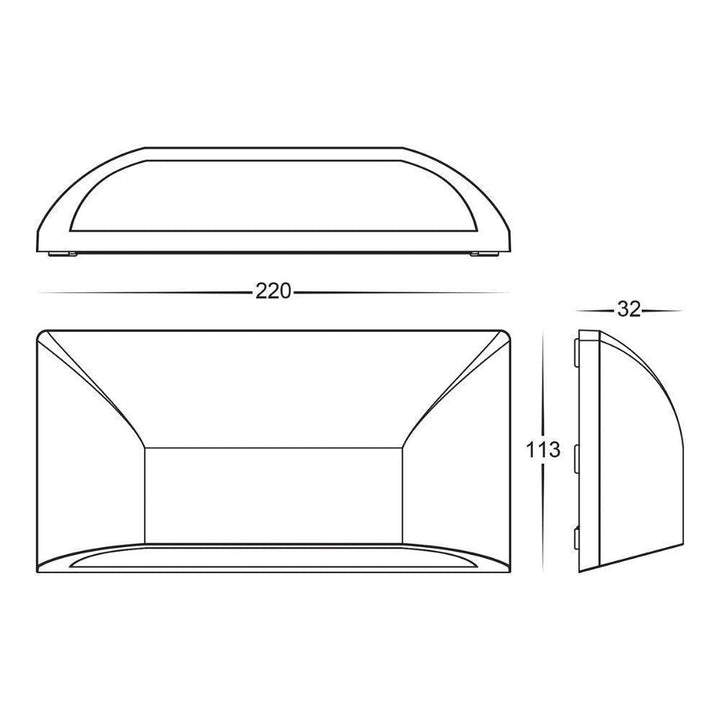 Havit SEEVIVE - 5W 12V DC LED Tri-Colour Exterior Surface Mount PC Step Light IP65 - DRIVER REQUIRED-Havit Lighting-Ozlighting.com.au