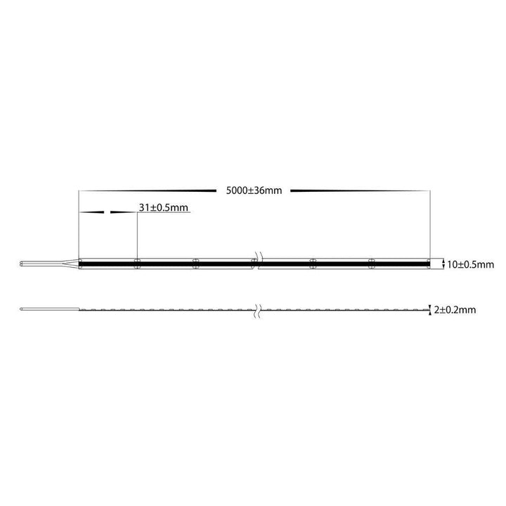 Havit STRIP-10-COB - 10W 12V 10mm COB LED Strip Light Per Metre IP20 - 12V DRIVER REQUIRED-Havit Lighting-Ozlighting.com.au