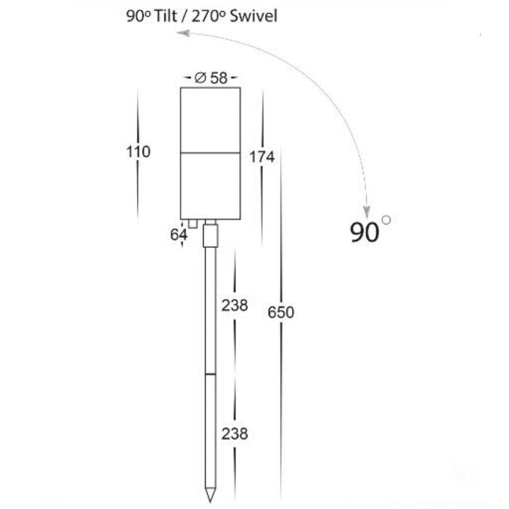 Havit TIVAH - 3/5W Exterior Spike Light - 12V DRIVER REQUIRED-Havit Lighting-Ozlighting.com.au