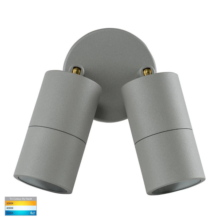 Havit TIVAH - 7W Double Adjustable Wall Pillar Light IP65 - GU10-Havit Lighting-Ozlighting.com.au