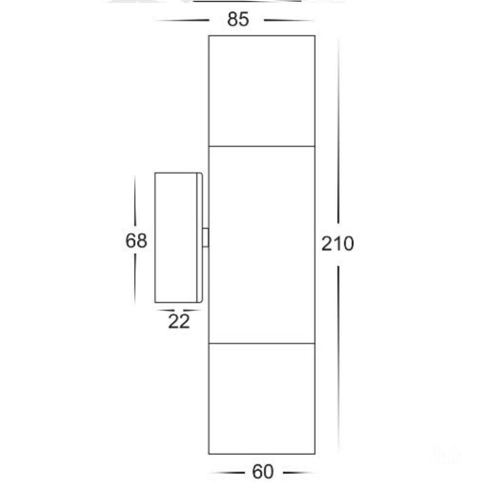 Havit TIVAH - Exterior Up & Down Wall Light-Havit Lighting-Ozlighting.com.au