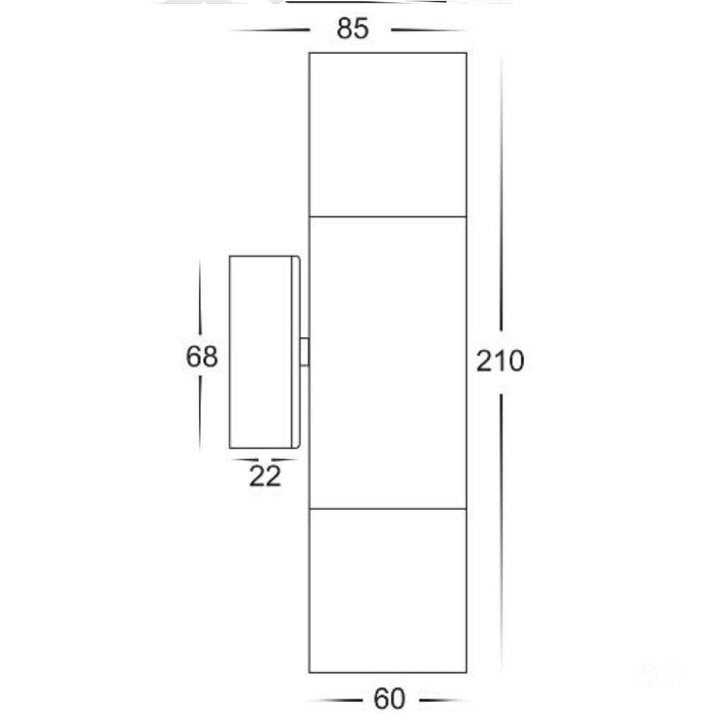 Havit TIVAH - Exterior Up & Down Wall Light-Havit Lighting-Ozlighting.com.au