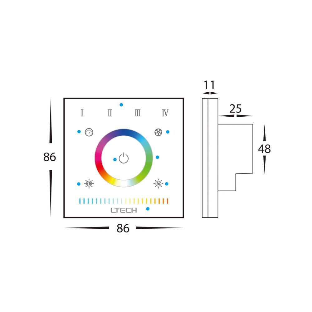 Havit WALL CONTROL - RGBCW LED Strip Touch Panel Wall Controller-Havit Lighting-Ozlighting.com.au