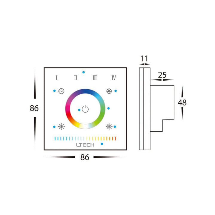 Havit WALL CONTROL - RGBCW LED Strip Touch Panel Wall Controller-Havit Lighting-Ozlighting.com.au