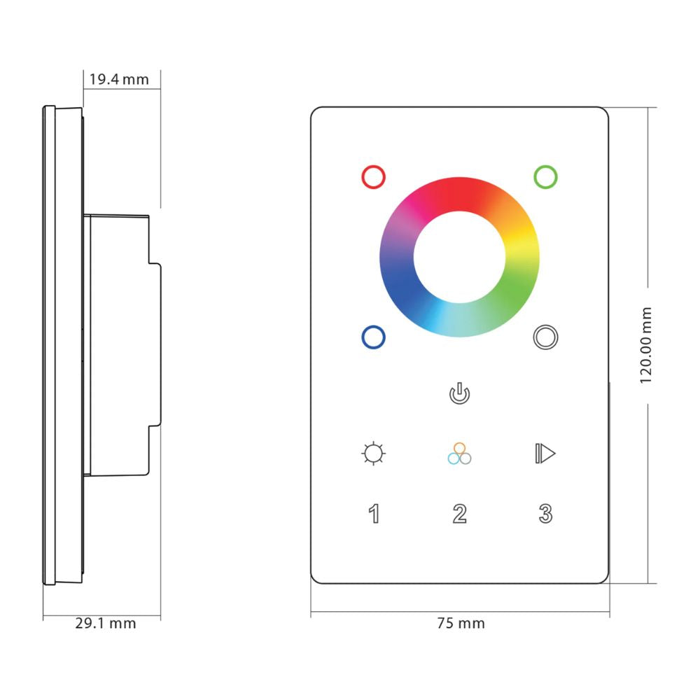 Havit WALL CONTROL - RGBW Touch Panel Wall Controller-Havit Lighting-Ozlighting.com.au