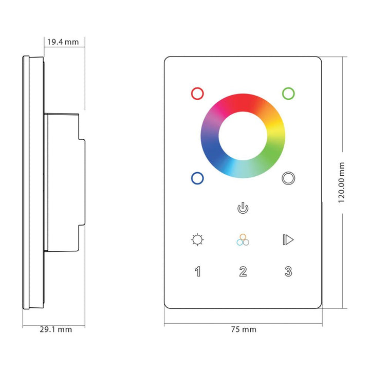 Havit WALL CONTROL - RGBW Touch Panel Wall Controller-Havit Lighting-Ozlighting.com.au