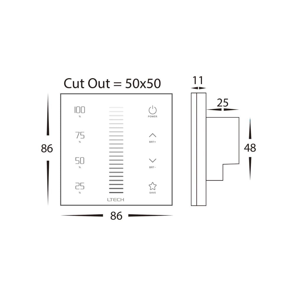 Havit WALL CONTROL - Single Colour LED Strip Touch Panel Controller-Havit Lighting-Ozlighting.com.au