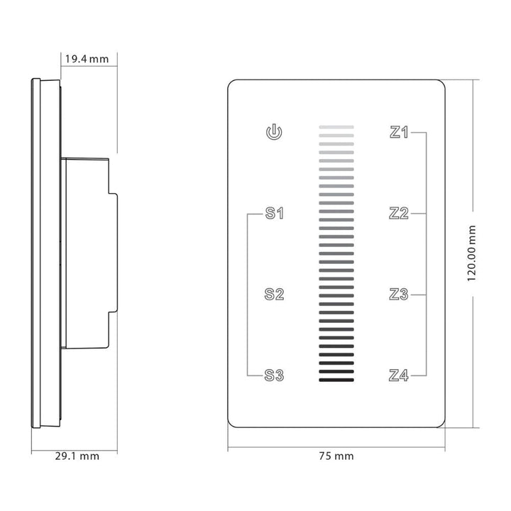 Havit WALL CONTROL - Single Colour LED Touch Panel Wall Controller-Havit Lighting-Ozlighting.com.au