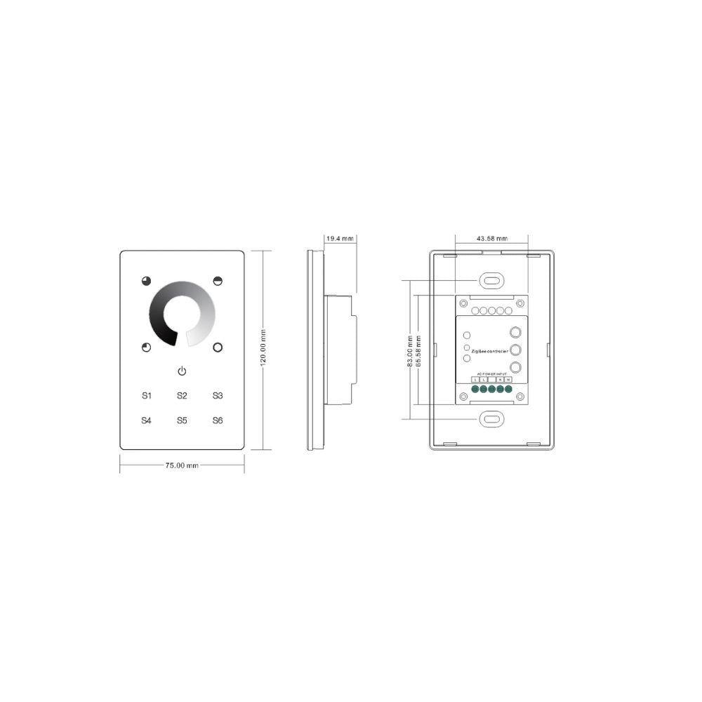 Havit ZIGBEE-TOUCH-PANEL - Single Coloured Zigbee LED Touch Panel Wall Switch Plate-Havit Lighting-Ozlighting.com.au