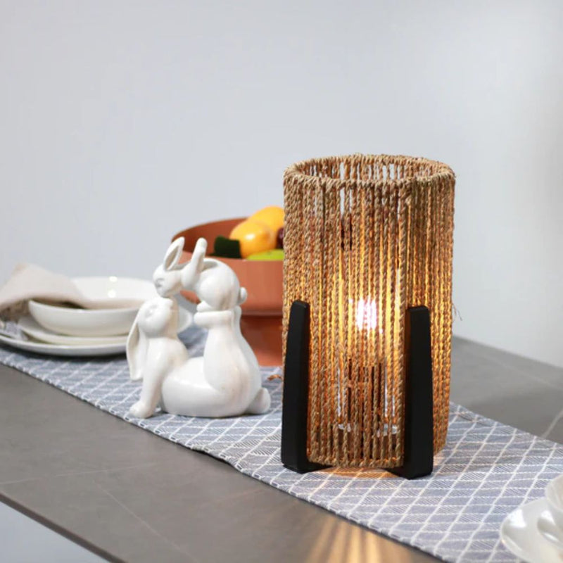 Lexi CAPSULE - 1 Light Rattan Table Lamp-Lexi Lighting-Ozlighting.com.au