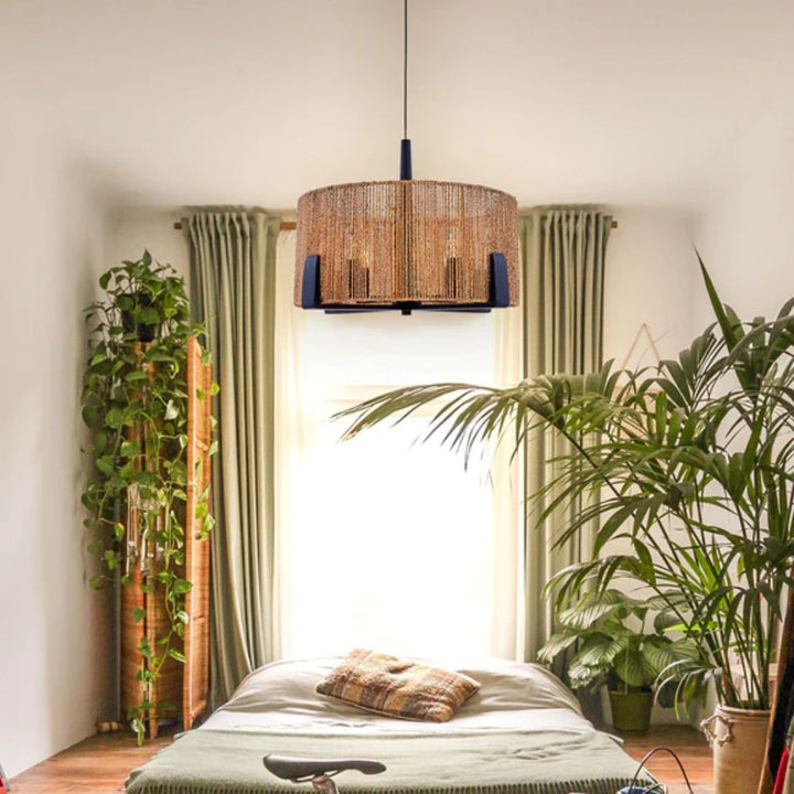 Lexi CAPSULE - 4 Light Rattan Pendant-Lexi Lighting-Ozlighting.com.au