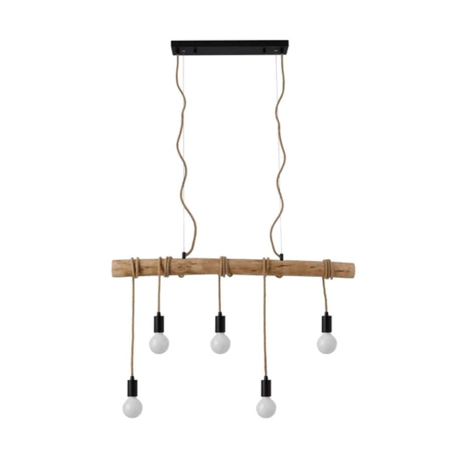 Lexi LEA - 5 Light Natural Pendant-Lexi Lighting-Ozlighting.com.au