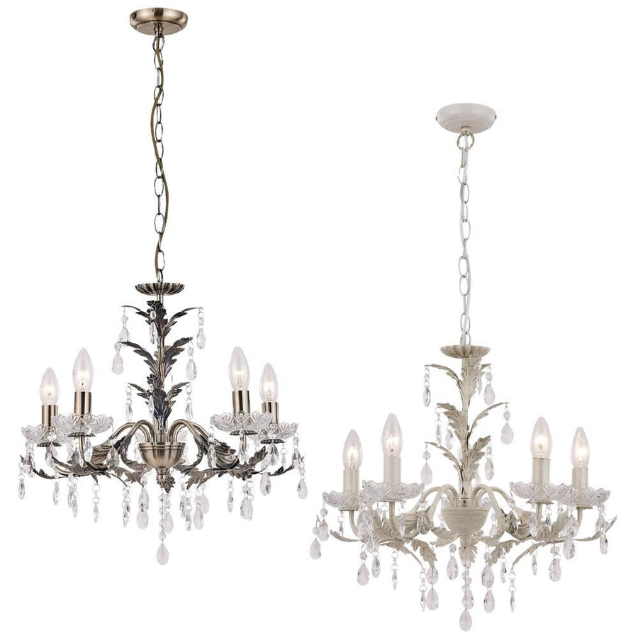 Lexi MICHELLE - 5 Light Crystal Chandelier-Lexi Lighting-Ozlighting.com.au