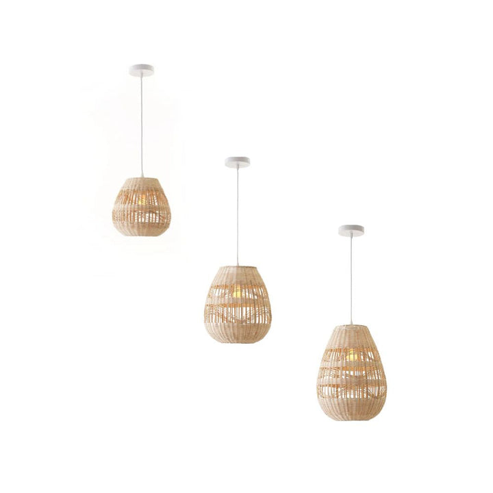 Lexi SHIRI - 1 Light Rattan Pendant-Lexi Lighting-Ozlighting.com.au