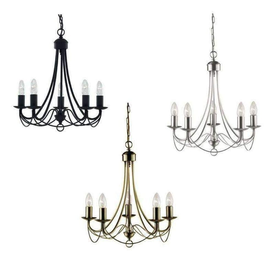 Lexi ZANZIBAR - 5 Light Chandelier-Lexi Lighting-Ozlighting.com.au