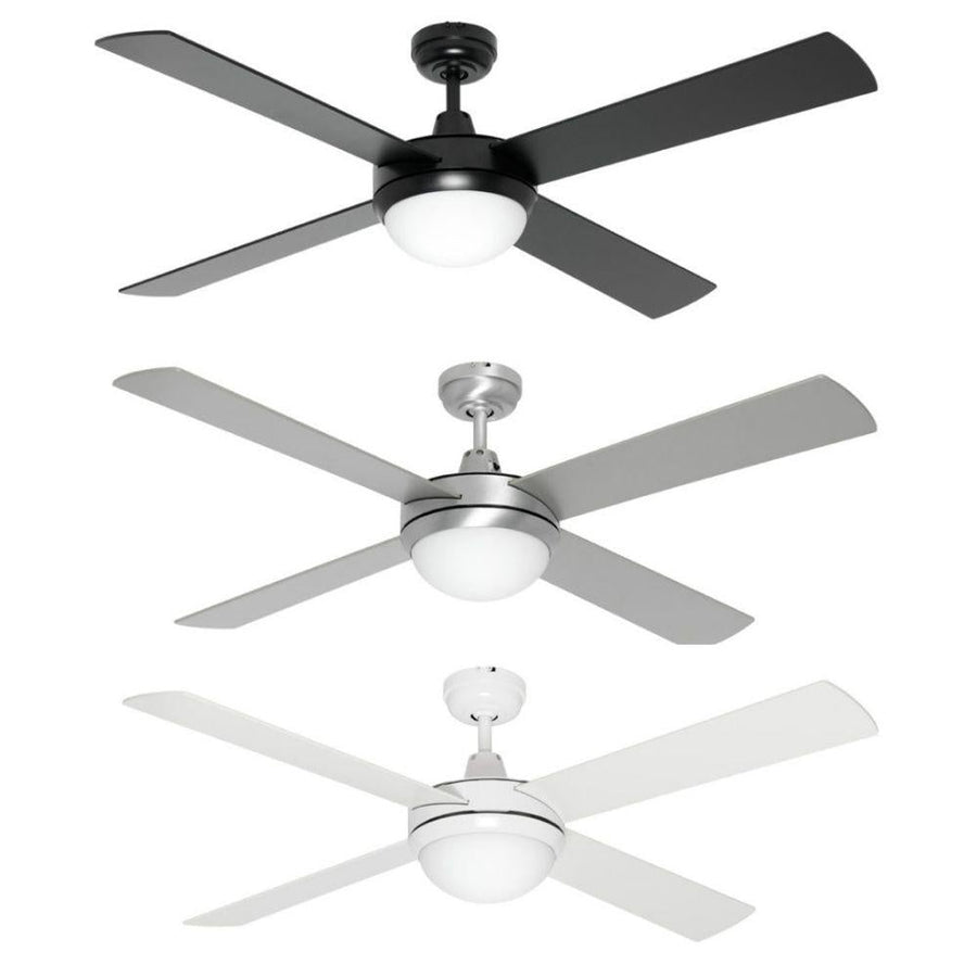 Mercator CAPRICE - 4 Blade 1300mm 52" Ceiling Fan with Light-Mercator-Ozlighting.com.au