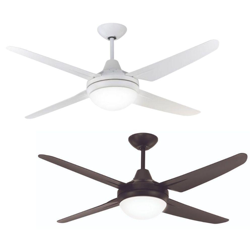 Mercator CLARE-LIGHT - 4 Blade 1350mm 53" ABS Ceiling Fan With Light-Mercator-Ozlighting.com.au