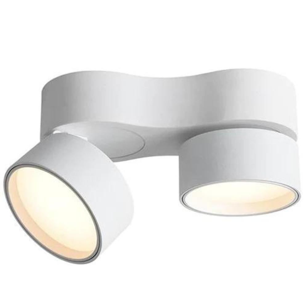 Mercator DIAZ - 24W LED Tri-Colour Smart Twin Head Adjustable Surface Mount Downlight-Mercator-Ozlighting.com.au