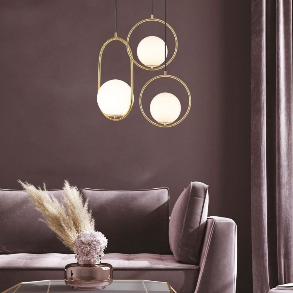 Mercator EDITH - Circular Opal Glass Pendant Light-Mercator-Ozlighting.com.au