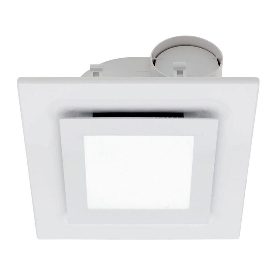 Mercator STARLINE - 16W Square Exhaust Fan with LED Light IP45 5000K-Mercator-Ozlighting.com.au