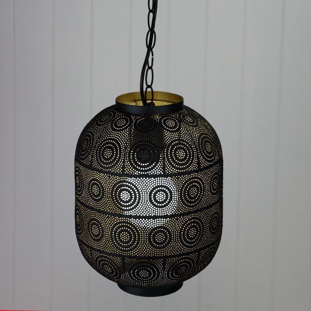 Oriel ALHAMBRA - 1 Light laser Cut Golden Inner Pendant-Oriel Lighting-Ozlighting.com.au