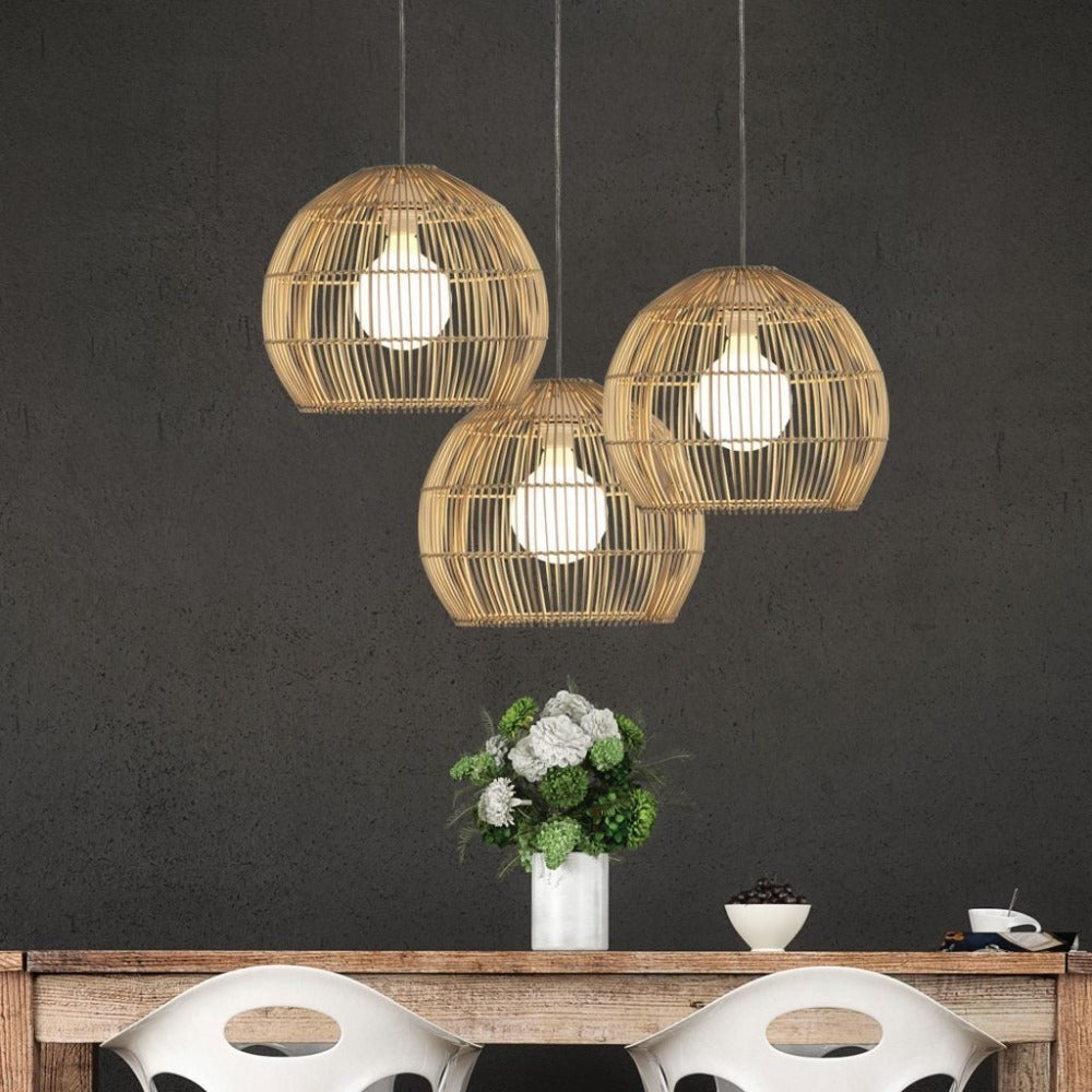 Oriel BATU - 1 Light Rattan Pendant Shade Only - SUSPENSION REQUIRED-Oriel Lighting-Ozlighting.com.au