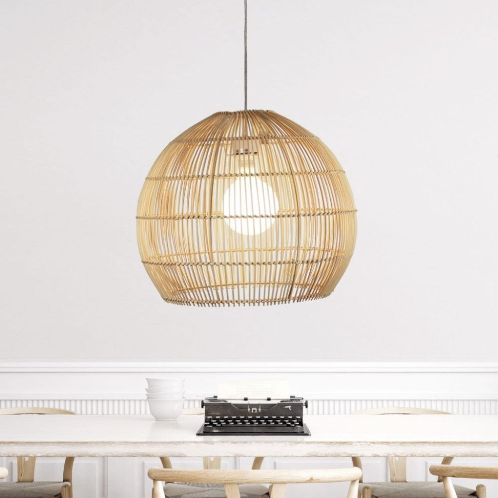 Oriel BATU - 1 Light Rattan Pendant Shade Only - SUSPENSION REQUIRED-Oriel Lighting-Ozlighting.com.au