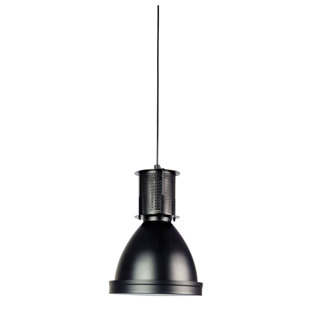 Oriel BAY - 1 Light Black Retro Industrial Single Pendant-Oriel Lighting-Ozlighting.com.au