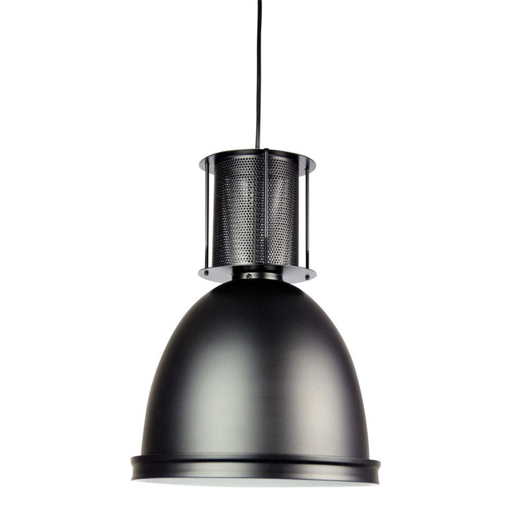 Oriel BAY - 1 Light Black Retro Industrial Single Pendant-Oriel Lighting-Ozlighting.com.au