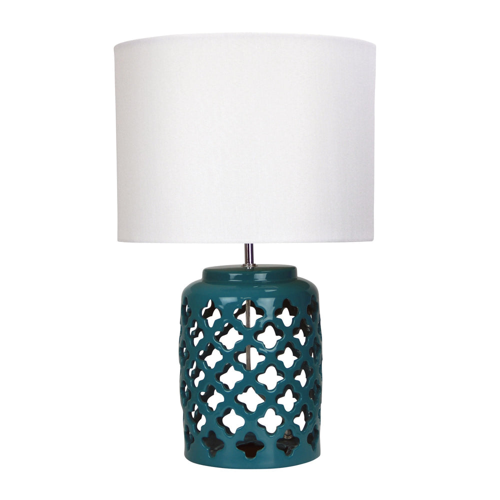 Oriel CASBAH - Moorish Cut Ceramic Table Lamp-Oriel Lighting-Ozlighting.com.au