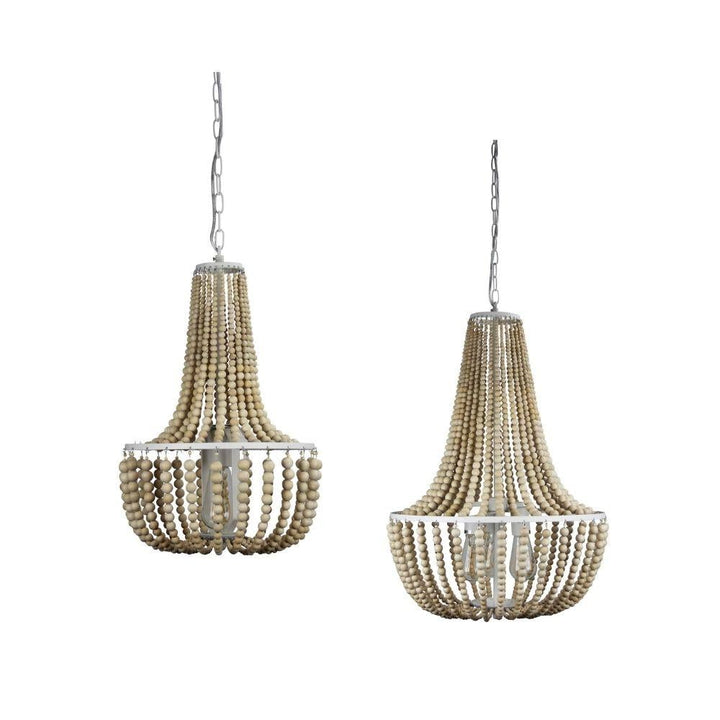 Oriel CASCARA - 1/3 Light Wooden Beaded Pendant-Oriel Lighting-Ozlighting.com.au