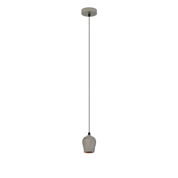 Oriel CHUNK - 1 Light Urban Concrete Suspension Cable Pendant-Oriel Lighting-Ozlighting.com.au