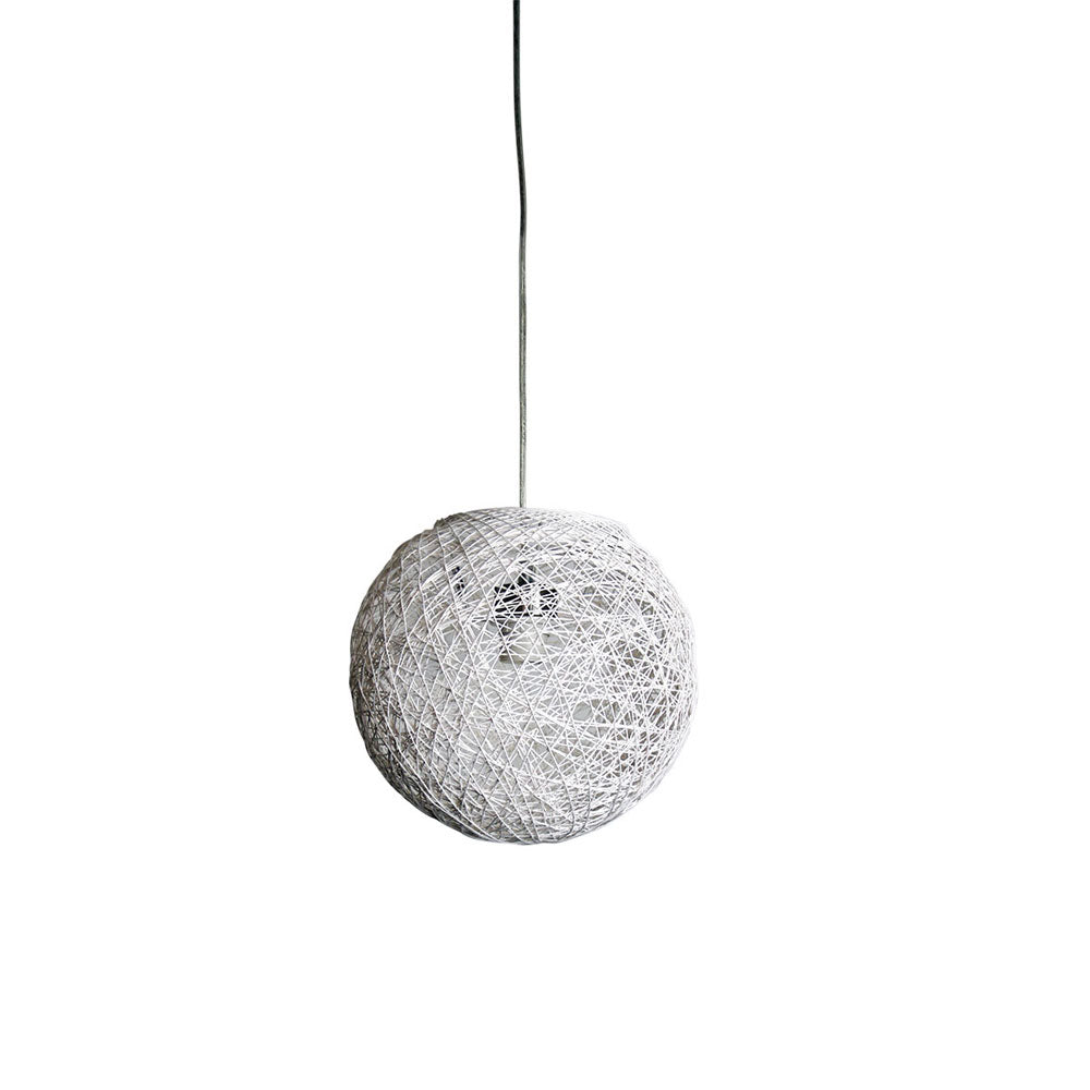 Oriel COCOON - 1 Light Spun Cotton Pendant Shade IP20-Oriel Lighting-Ozlighting.com.au