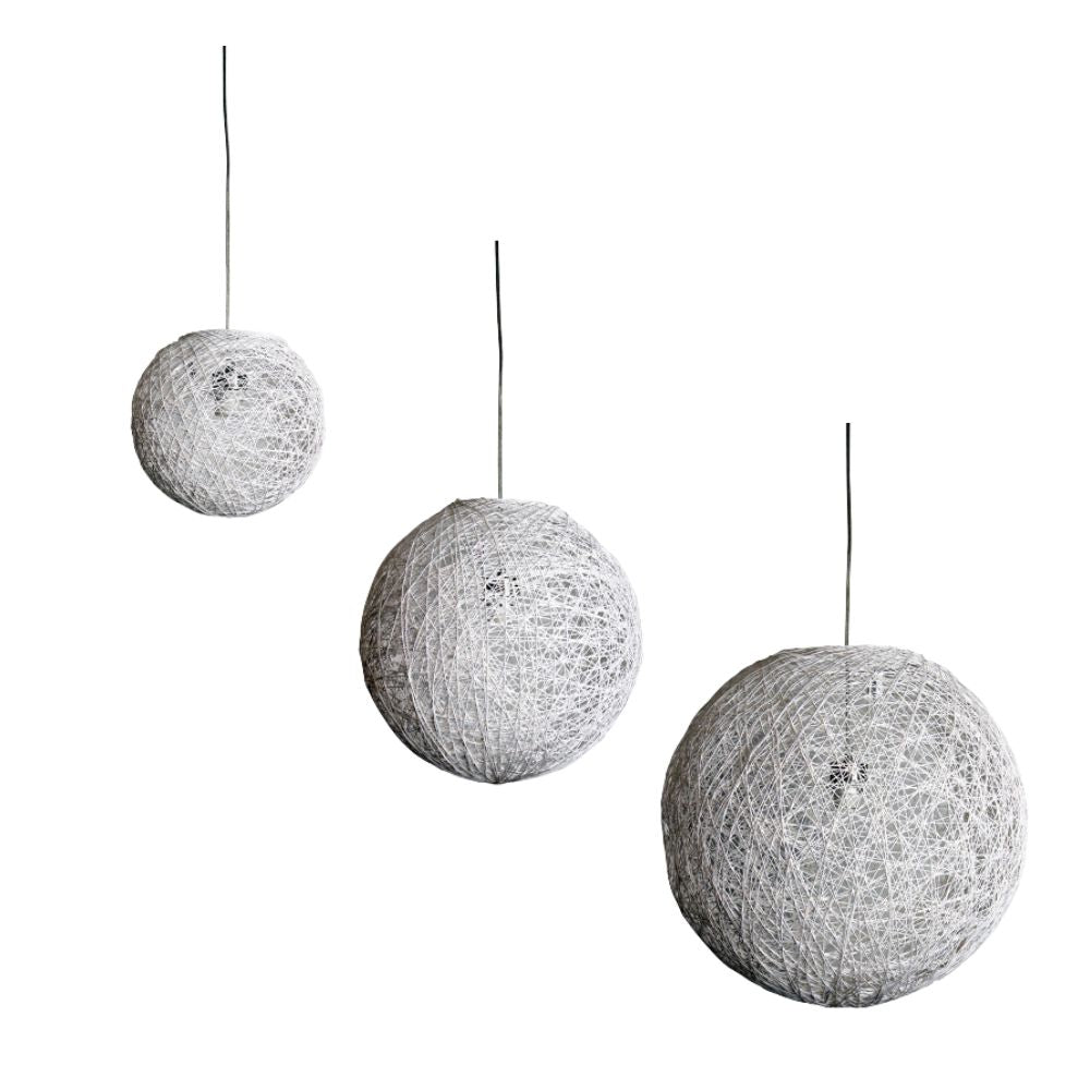 Oriel COCOON - 1 Light Spun Cotton Pendant Shade IP20-Oriel Lighting-Ozlighting.com.au