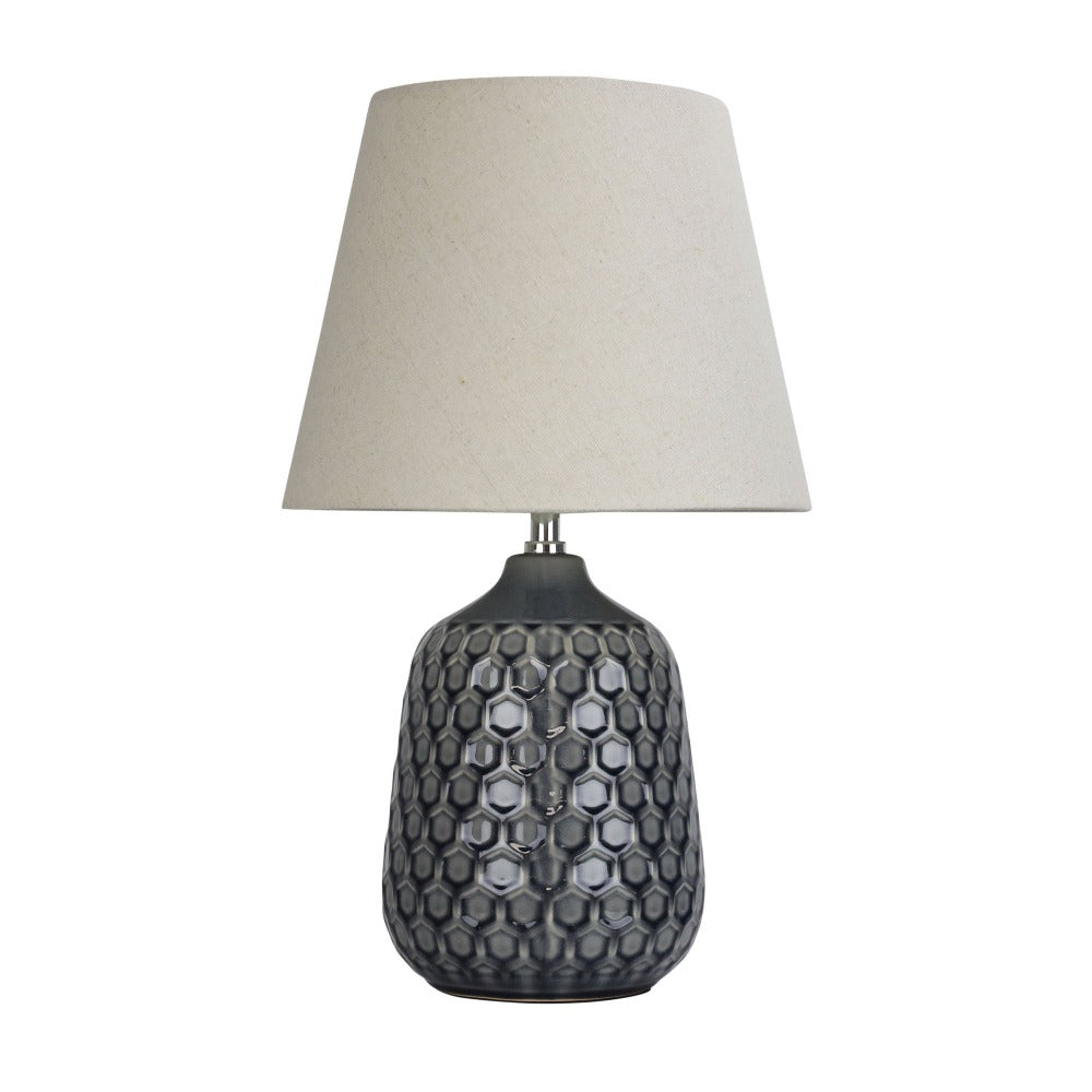 Oriel DARIA - Ceramic Table Lamp with Shade-Oriel Lighting-Ozlighting.com.au