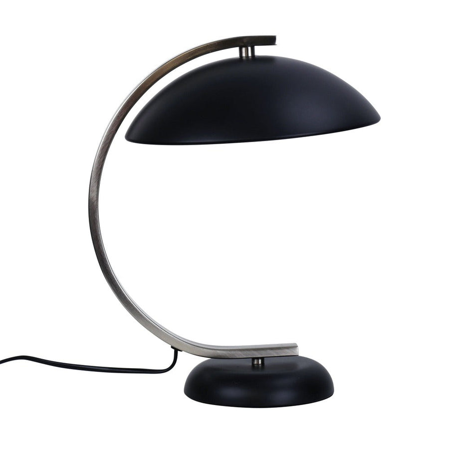 Oriel DECO - Black Brushed Chrome Table Lamp-Oriel Lighting-Ozlighting.com.au