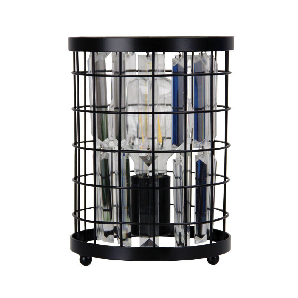 Oriel DELAWARE - Crystal Caged Bedside Table Lamp-Oriel Lighting-Ozlighting.com.au