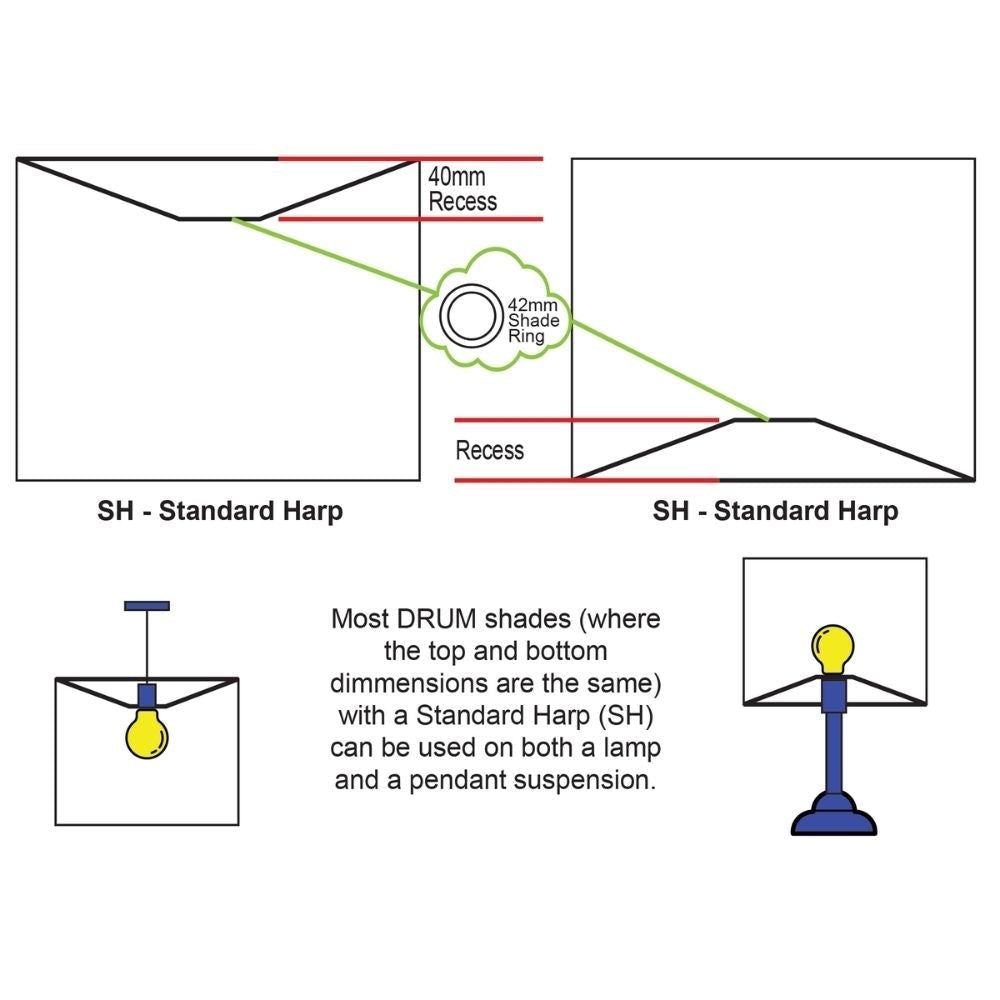 Oriel DRUM - Cotton Drum Shade Only - TABLE LAMP BASE/SUSPENSION REQUIRED-Oriel Lighting-Ozlighting.com.au