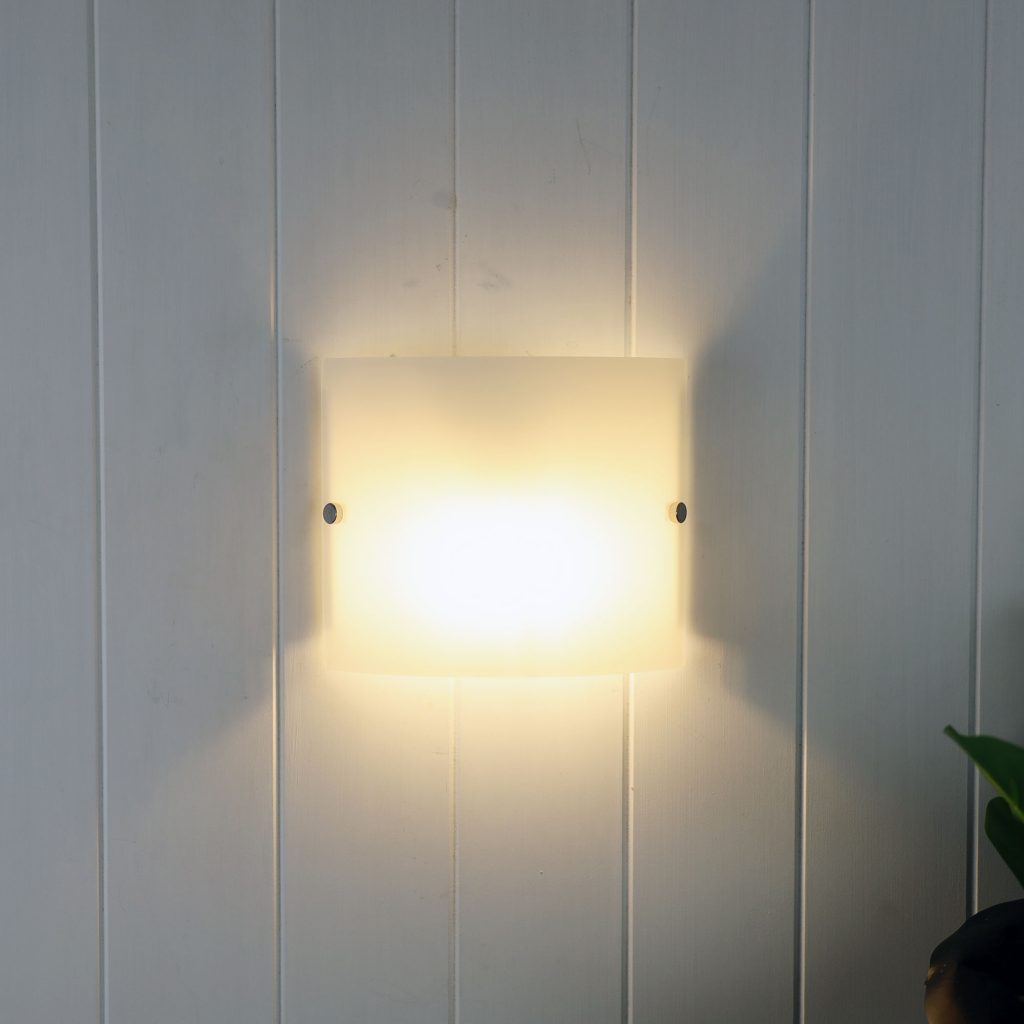 Oriel DUO 2 - Frost Glass Interior Wall Light-Oriel Lighting-Ozlighting.com.au