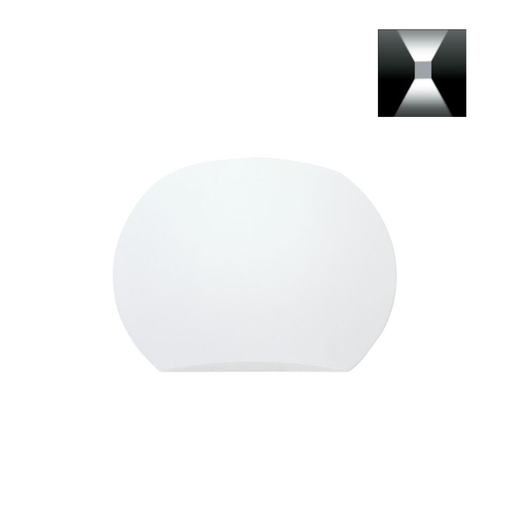 Oriel ELBA - 1 Light Interior Up/Down Matt Opal Glass Wall Light-Oriel Lighting-Ozlighting.com.au